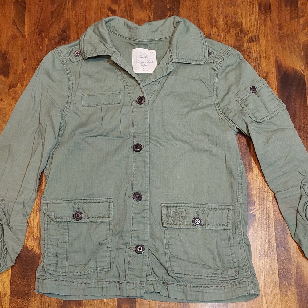 American Eagle Outfitters Green Utility Jacket